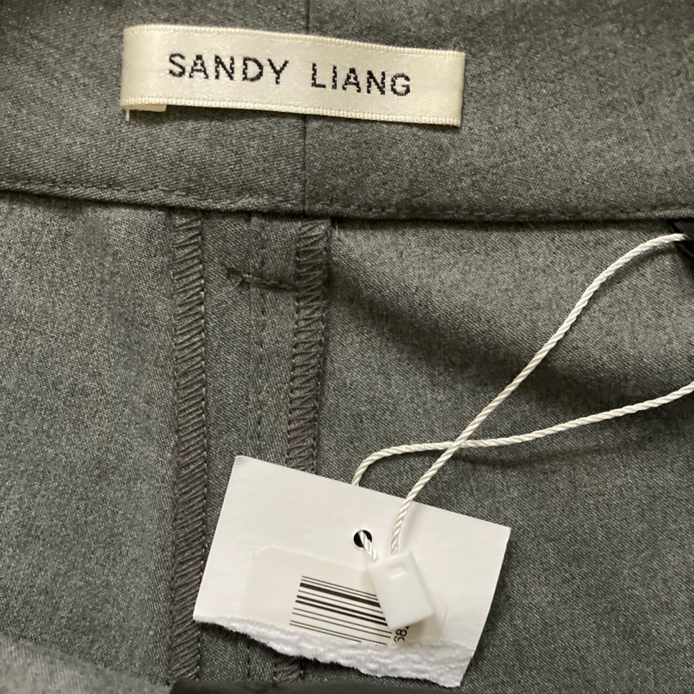 Sandy Liang Melvin Capri Length Trouser Pant in Grey NWT Wool Blend - Picture 4 of 7